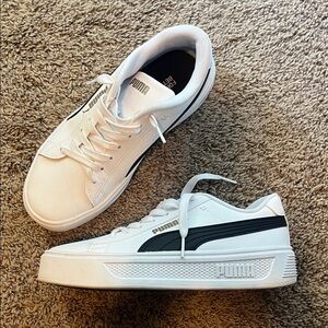 Puma Women’s White and Black Sneakers